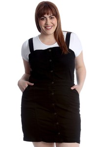 cord dungaree dress plus size