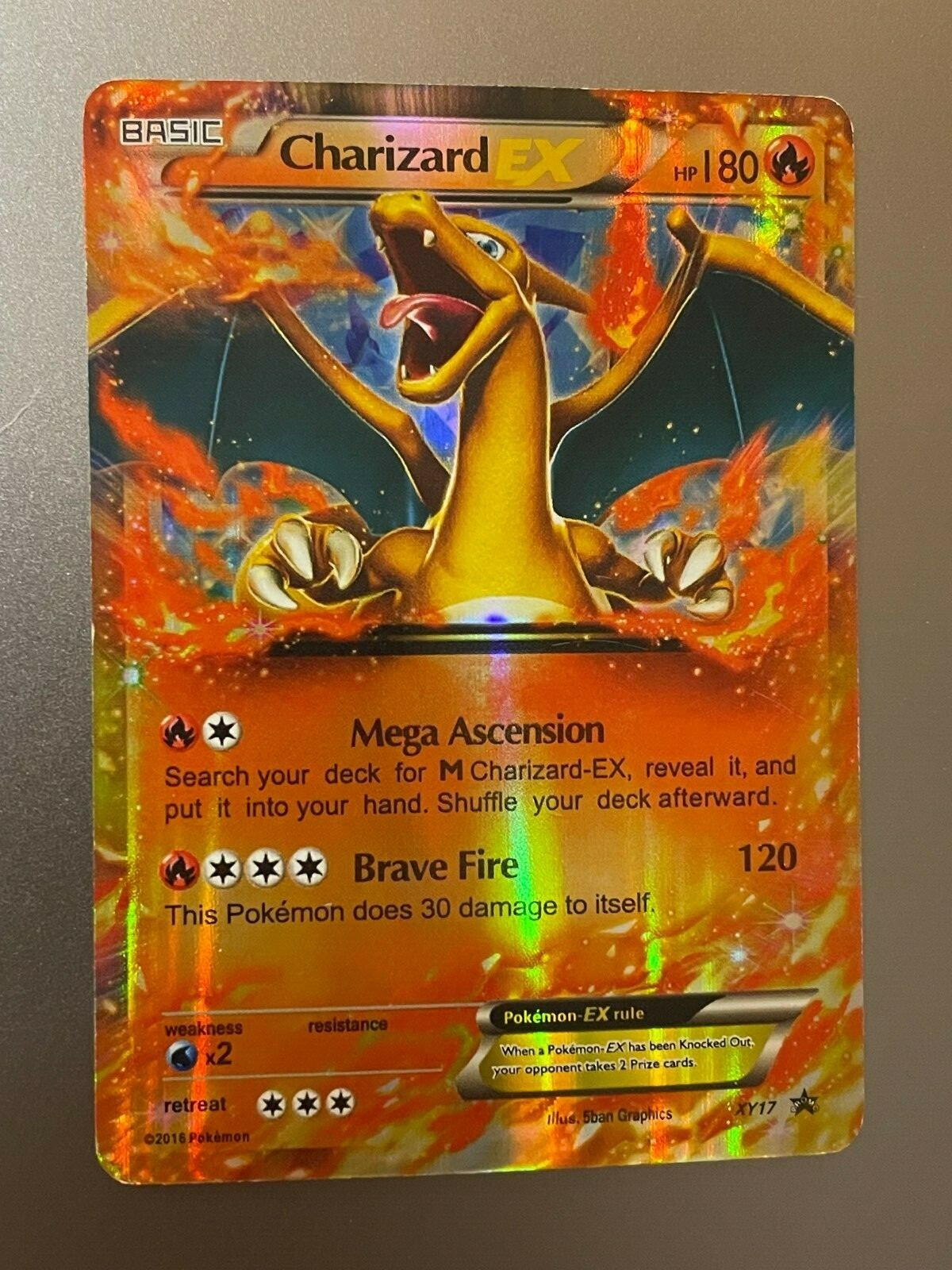 Pokemon XY Charizard XY17 EX Holo Near Mint Normal/Regular Size Promo Card