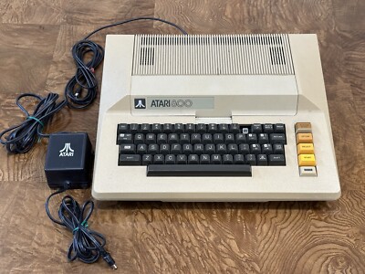 Atari 800 Computer System, power cord & Basic Reference Manual UNTESTED ...