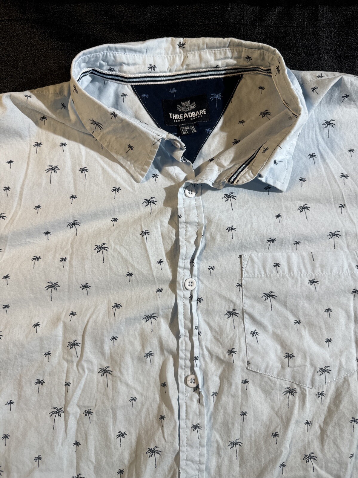 THREADBARE Men's Palm Trees Pattern Short Sleeve … - image 2