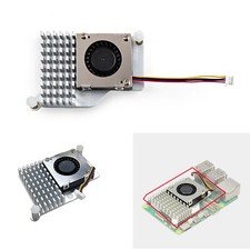 For Raspberry Pi 5 Aluminum Active Radiator Heat Sink Blower Cooling Fan Parts