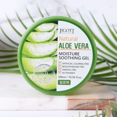[JIGOTT] Natural Aloe Vera 100% Moisture Soothing Gel - 300 ml / 10.56 fl oz