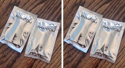 4x PACO RABANNE Phantom EDT Spray Samples Vials 1.5ml /.05 oz each