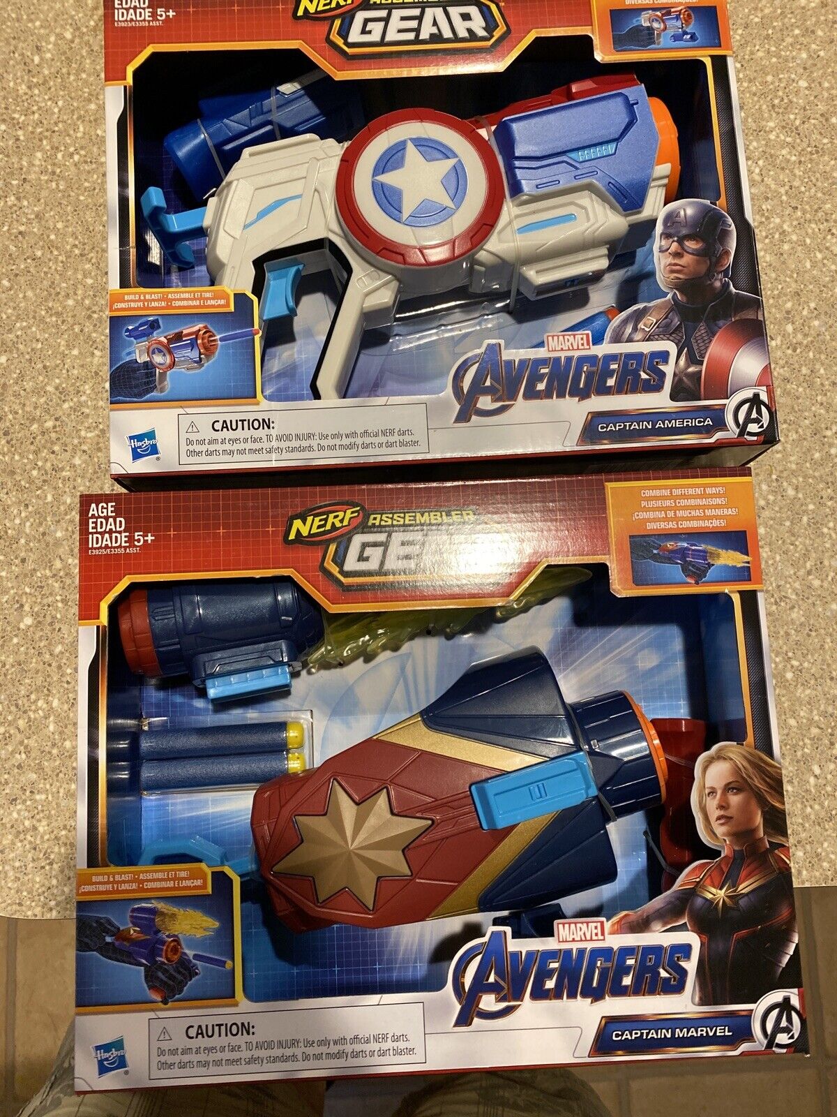 Lançador Nerf Assembler Gear Capitao America Hasbro E3355 em