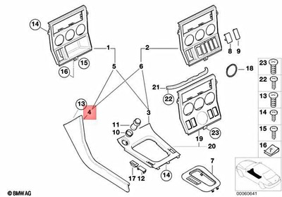 Genuine BMW Z3 Z3 M3.2 Cabrio Coupe Trim Panel Console Leather 