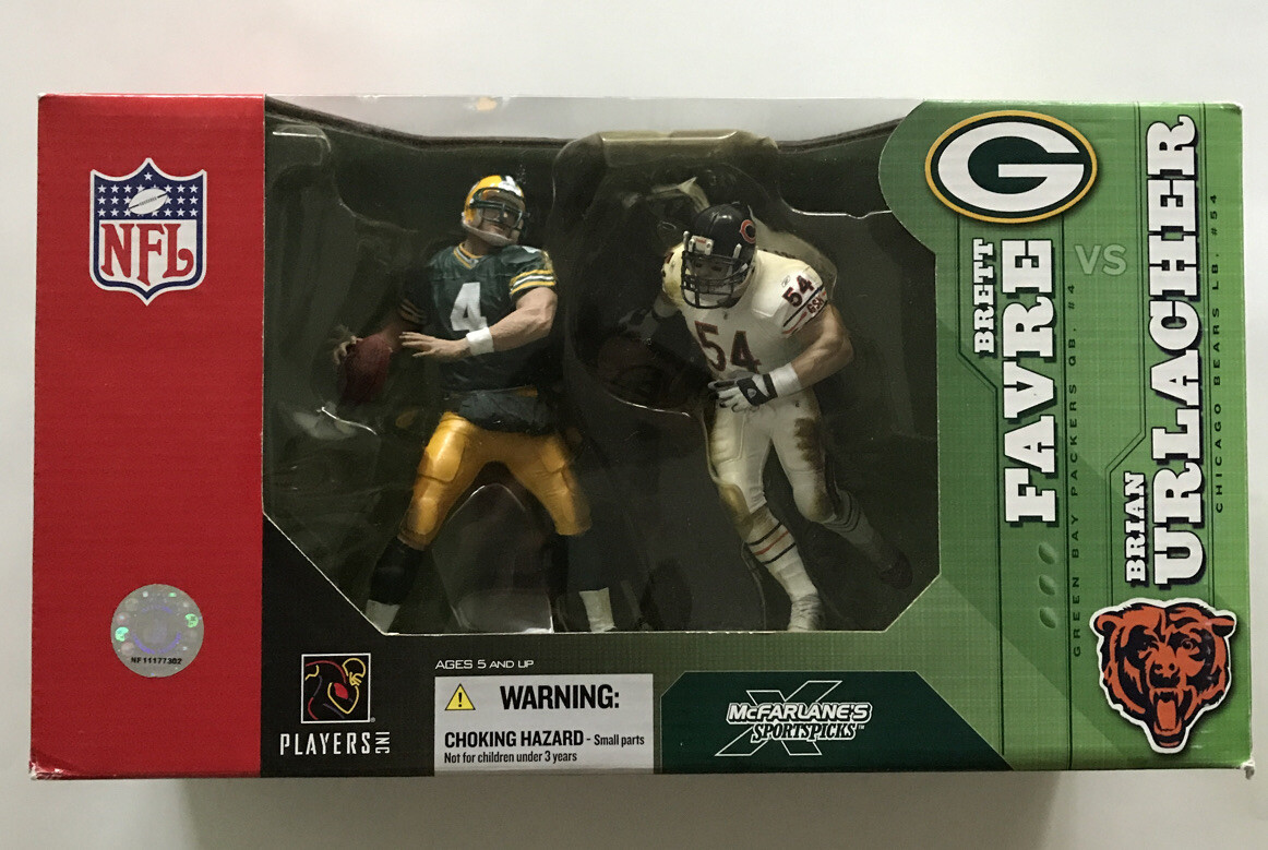 McFarlane Deluxe NFL 2-Pack Brett Favre (Packers) vs.Brian