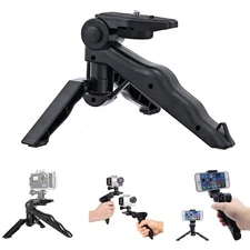1/4" Screw Mini Foldable Tripod Stand Hand Grip for GoPro Smartphone DSLR Camera