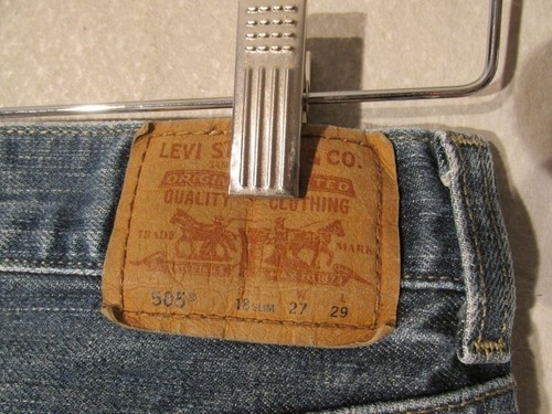 F1401 Levi's 505 Straight High Grade Jeans Kids' 27x27 - Picture 6 of 6