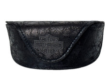HARLEY DAVIDSON Eyeglasses/Sunglasses Case Biker Grunge/Black w/Flap Closure