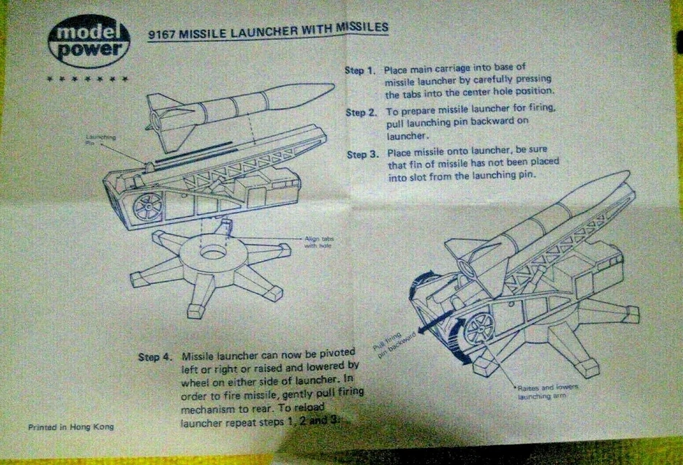 HO MODEL POWER MISSILE LAUNCHER, WITH MISSILES & AIRPLANES #9167AF - Image 4 of 4