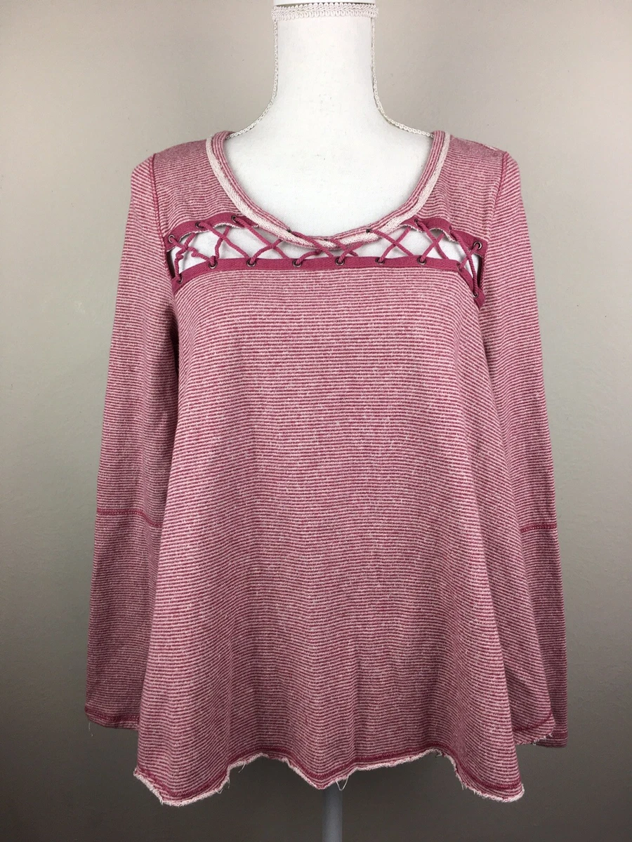 Sweatshirt with lace up cheap front