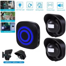 H2C8 Waterproof 656ft Wireless Driveway Alarm Motion Sensor Alarm Indoor Outdoor