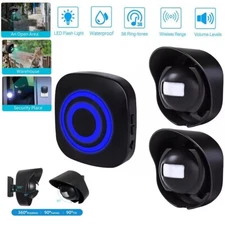 H2C8 Waterproof 656ft Wireless Driveway Alarm Motion Sensor Alarm Indoor Outdoor