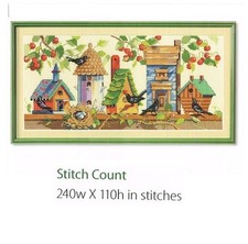 BIRDHOUSE NEIGHBORHOOD - CROSS STITCH PATTERN...