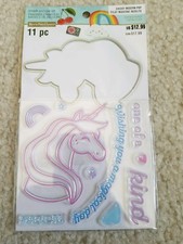 Recollections Cheeky Modern Pop Clear Stamps  Die Set - Unicorn 1593