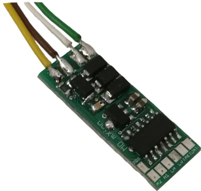 DRIVE-S 2.0 (2A Lokdecoder, SUSI, 4 Funktionsausgänge), Steckschuhe LGB Getriebe