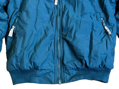 Vintage LL Bean Kids Youth Warm-Up Jacket Coat Fleece Lined Winter Small Green - Picture 6 of 10