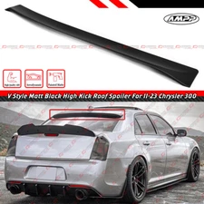 FOR 2011-23 CHRYSLER 300 300S SRT8 V2 STYLE MATTE BLACK REAR WINDOW ROOF SPOILER