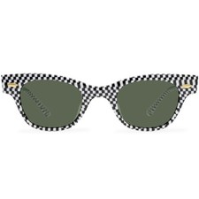 Cat-Eye Sunglasses for Women Girls Mosaic Pattern Acetate Frame Metallic Accents