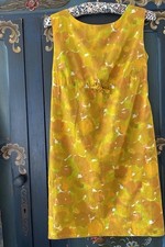 VINTAGE 1960s MINI SHIFT DRESS SIZE 8 CHEST 34” MOD TWIGGY ERA