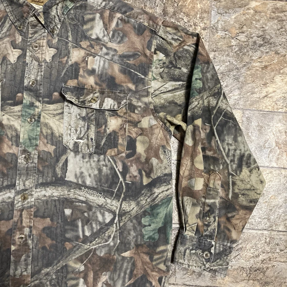Duxbak RealTree Advantage Camo Shirt Mens Large Long Sleeve Heavy Button Down - Image 3 of 4