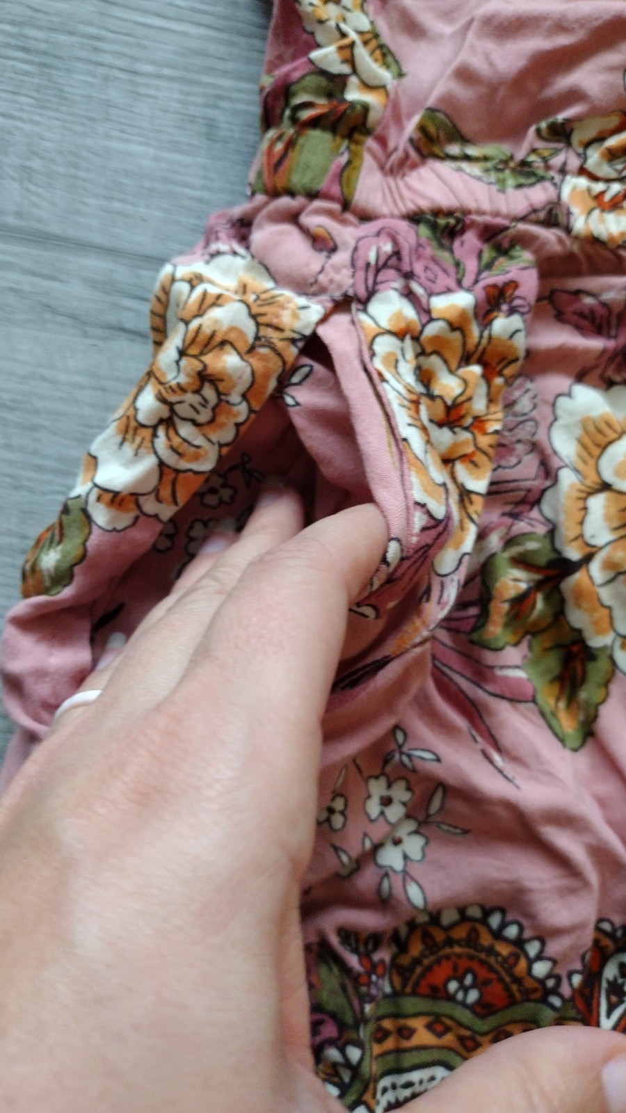 Angie Size Medium Boho Multi-Colored Strapless Ro… - image 11