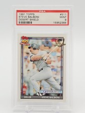 STEVE BALBONI 1991 TOPPS BASEBALL DESERT SHIELD #511 PSA 9 Q7113