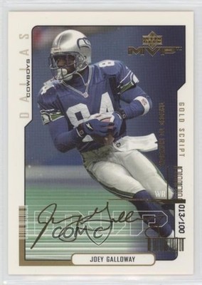 2000 Upper Deck MVP Gold Script 13/100 Joey Galloway #48 nd3