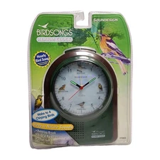 Vtg SOUNDESIGN "BIRDSONGS" Quartz Alarm Clock 3106Q - NEW OLD STOCK!  SEALED