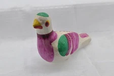 Japanese Clay Bell Pottery Dorei Vintage Antique Cry Dove 12x4x8.5cm