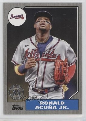 2022 Series 2 1987 Topps Baseball Black /299 Ronald Acuna Jr Acuña #87TB-7 0g7