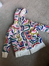 Hanna Andersson Girls Fleece Hooded Jacket Size 4 100 Rainbow