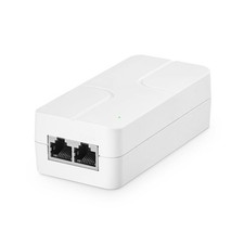 Gigabit PoE Injector 30W, Supports IEEE 802.3af/at, White Compact Power Over ...