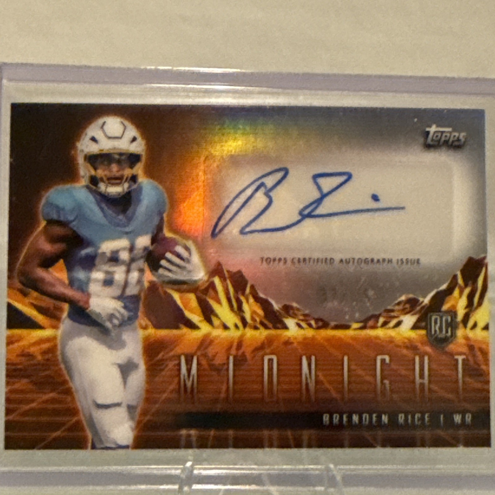 2024 Topps Midnight Brenden Rice Rookie Horizon Auto Dusk Parallel/75 #RHS-BR RC