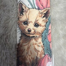 Sweet Fox/ HAND COLORED BOOK MARK. Laminated