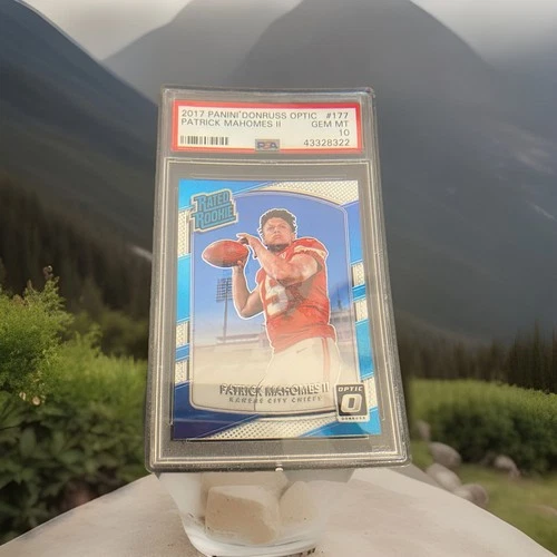 PATRICK MAHOMES 2017 DONRUSS OPTIC PRIZM ROOKIE #177 PSA 10 GEM MINT