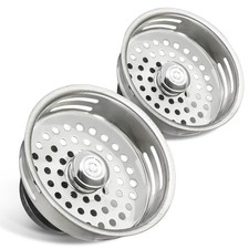 Highcraft Stainless Steel Kitchen Sink Strainer Basket Set of 2 Durable Design