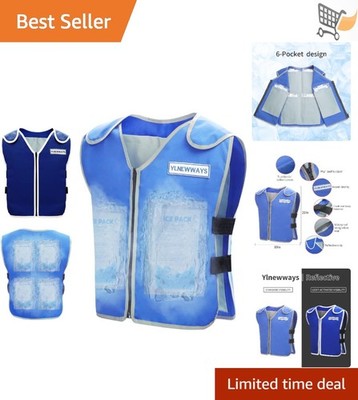 Cooling Vest Unisex Reflective Ice Pack Workout High Temperature Apparel