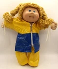 Vintage 1980's Coleco Cabbage Patch Doll Blonde Hair Blue Eyes Partially Dressed