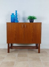 Mid Century Meredew Teak Record Cabinet Vinyl LP Media TV Unit Retro Vintage