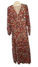 Bohme Floral Fit N Flare Maxi Dress Size Small Womens