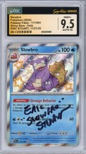 CGC MINT+ 9.5 Signed Eric Stuart - Slowbro (117/091) SV: Paldean Fates Holo on eBay
