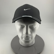 Nike Dri Fit Rise Club Gray White Swoosh Cap Hat Unisex L/XL Adult New w/Tag