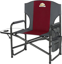 Oversized Directors Camping Chair Support 600 LBS, Heavy Duty Folding Outdoor Ch