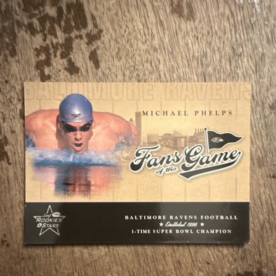 2004 Leaf Rookies & Stars Fans of the Game Michael Phelps #301FG-2