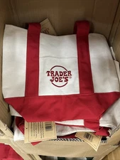 Genuine Trader Joe’s mini canvas  tote bags set of All 4 Colors New with Tags