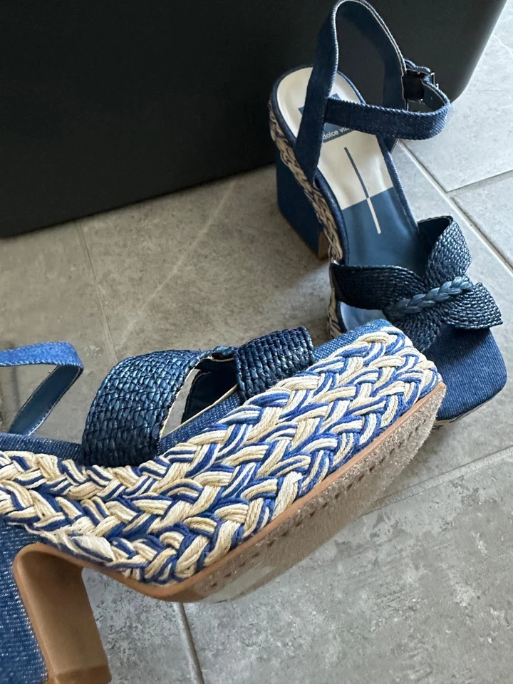 Dolce Vita Cale Blue Denim Sandal Size 8 — 第 2/4 张图片