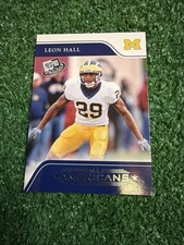 2007 Press Pass - All Americans Blue Reflectors #84 Leon Hall (RC) Michigan AL1