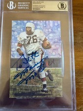 Marion Motley Auto 1991 HOF Art Card #/5000 BGS 10 JSA Slab HOF
