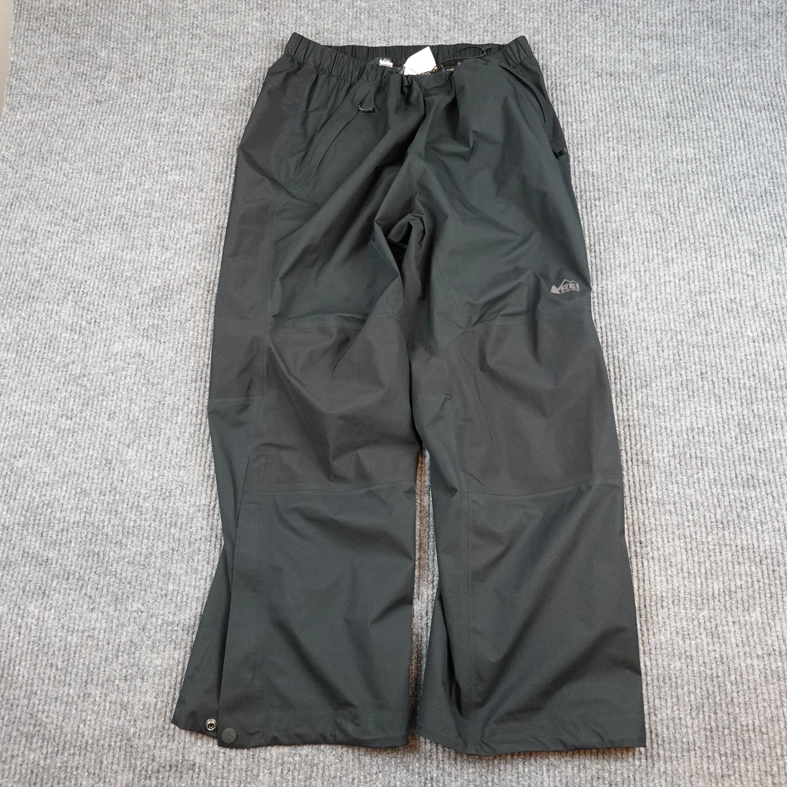 REI Co-op XeroDry Goretex Rain Pants Mens XL Short Black Waterproof Hiking Zip